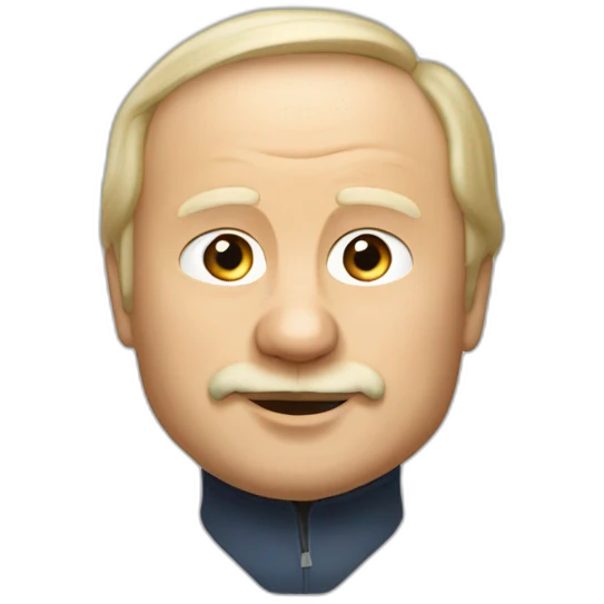 Vladimir poutine sur un ours emoji