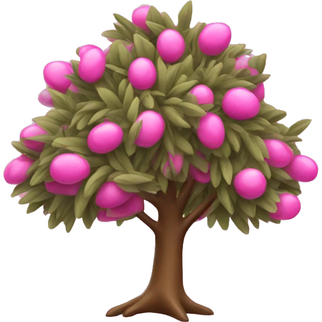 pink tree olive emoji