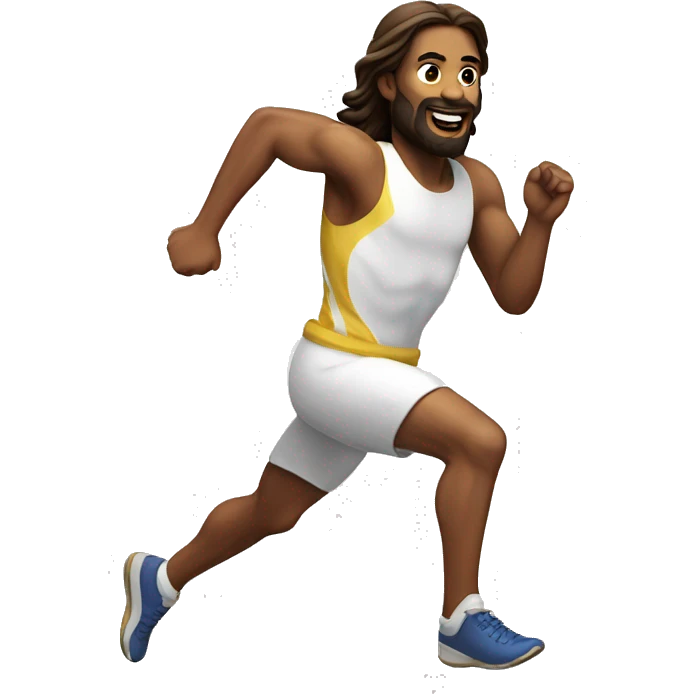 skipping sprint jesus emoji