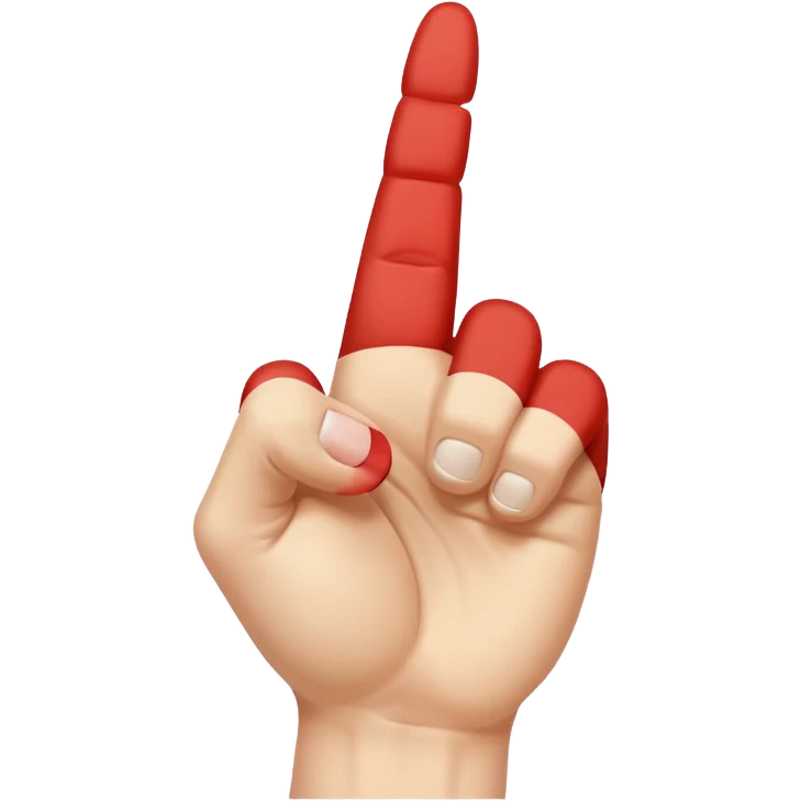 Foot sticking up the middle finger emoji