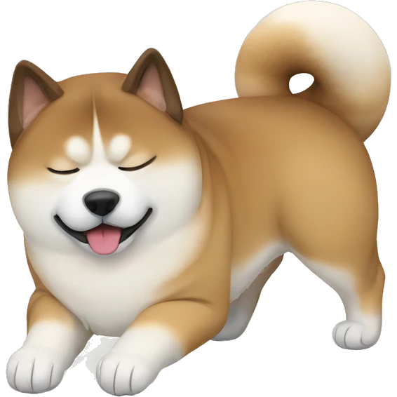 Akita who sleep emoji