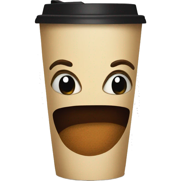 Drawing on a coffee cup emoji