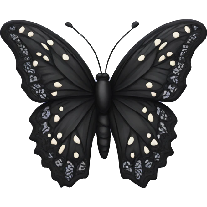 Black lace butterfly emoji