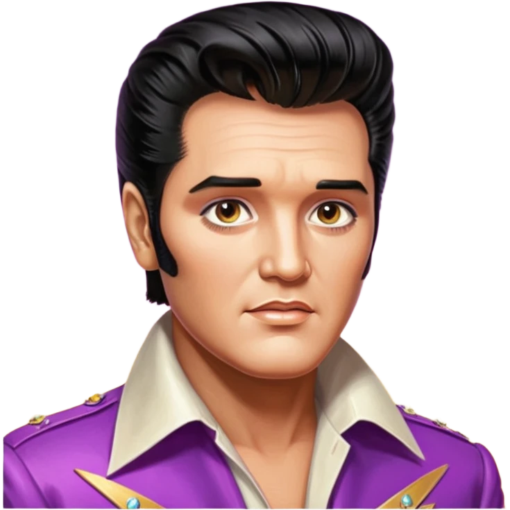 synthwave aesthetic brilliant divine lighting, oil paint  -  aged elvis presley emoji