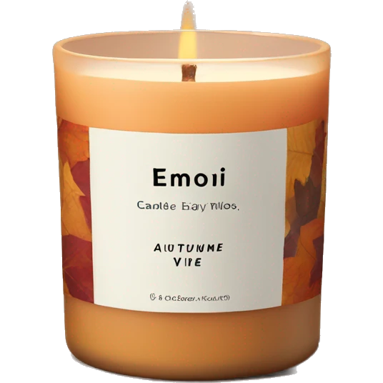 autumn vibe candle emoji