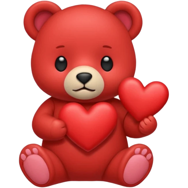 osito de peluche sujetando un corazon emoji