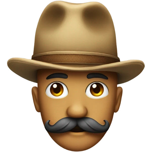 hat with moustache emoji