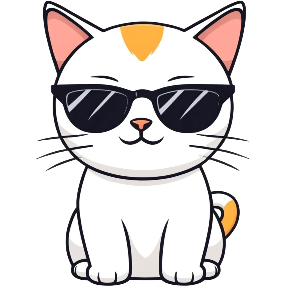 Cat with sunglasses emoji