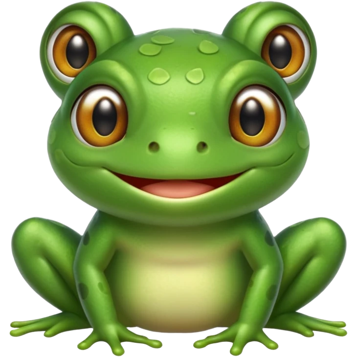 Cute Froggy with almond eyes emoji