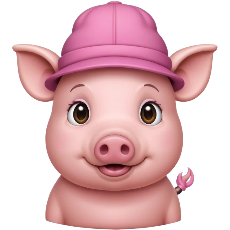 pig wear hat emoji
