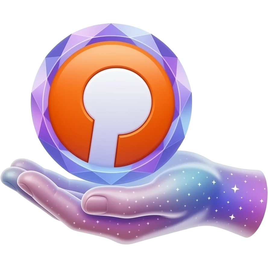 An ethereal hand made of starlight holding a crystalline Patreon logo. Text below: 'What do they get from you?'. Glowing nebula colors, isolated on white, bold 3D icon emoji