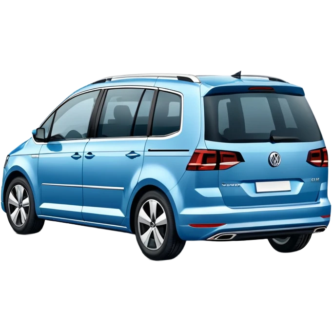 Blue Volkswagen Touran minivan from front angle emoji