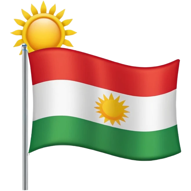 Kurdistan Flagge emoji