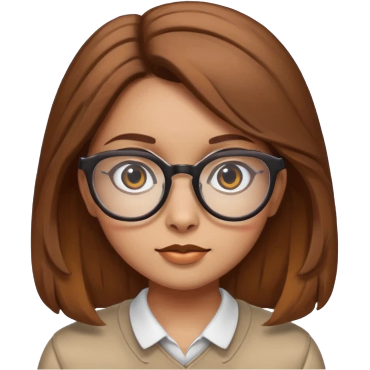 funny looks like and owl and is a girl and gas glasses emoji