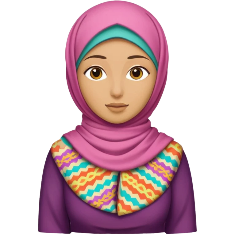 Голая девушка в полный рост в хиджабе emoji