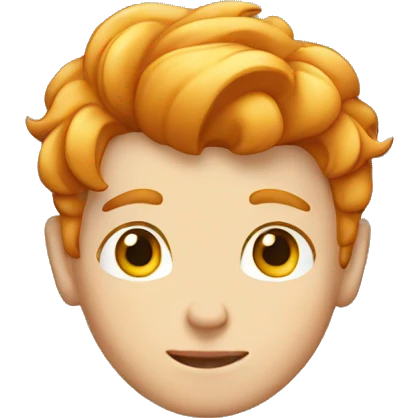 GINGER boy with blond streak of hair emoji