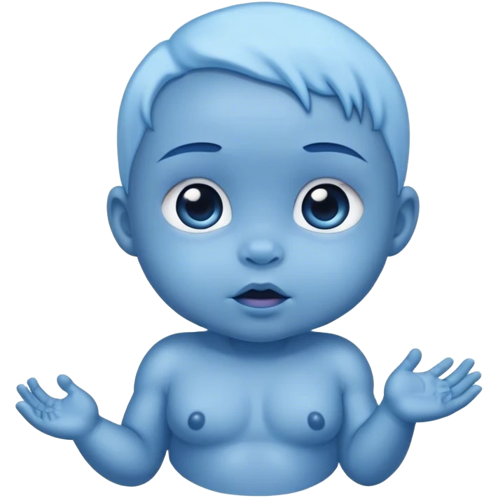 Blue baby emoji