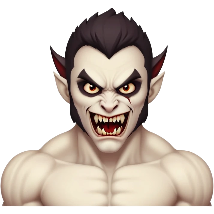 A Vampire-Werewolf emoji