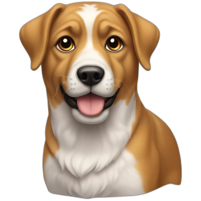 Chat sur un chien emoji