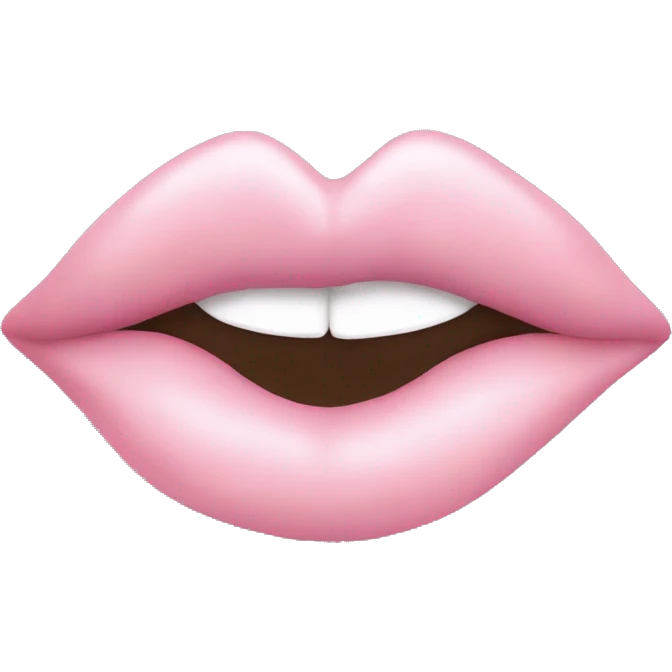 Light pink lips kiss emoji