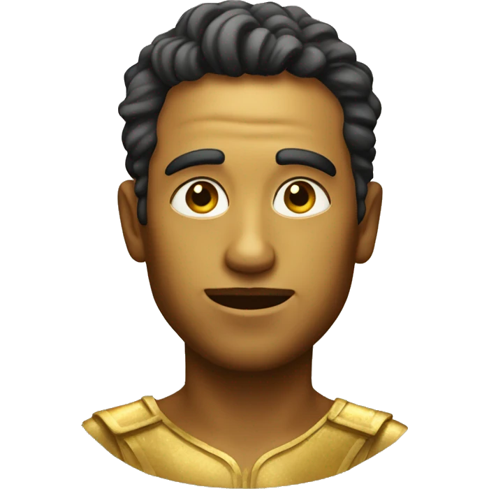 man  in gold skin emoji