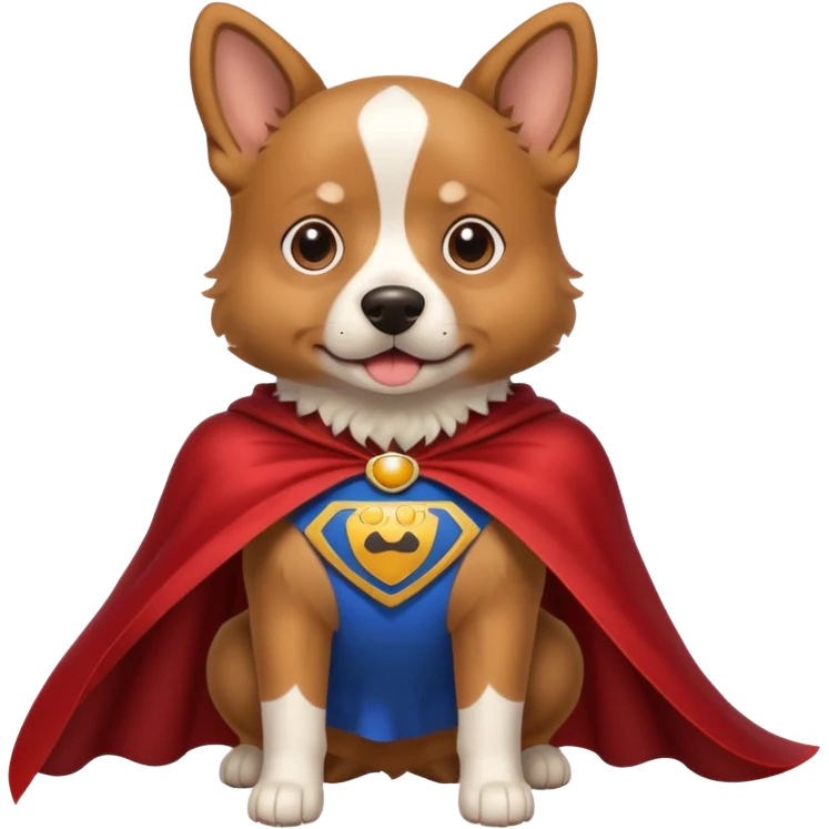Dog wearing a cape emoji