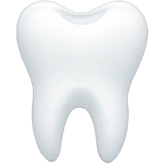 Black tooth outline  emoji
