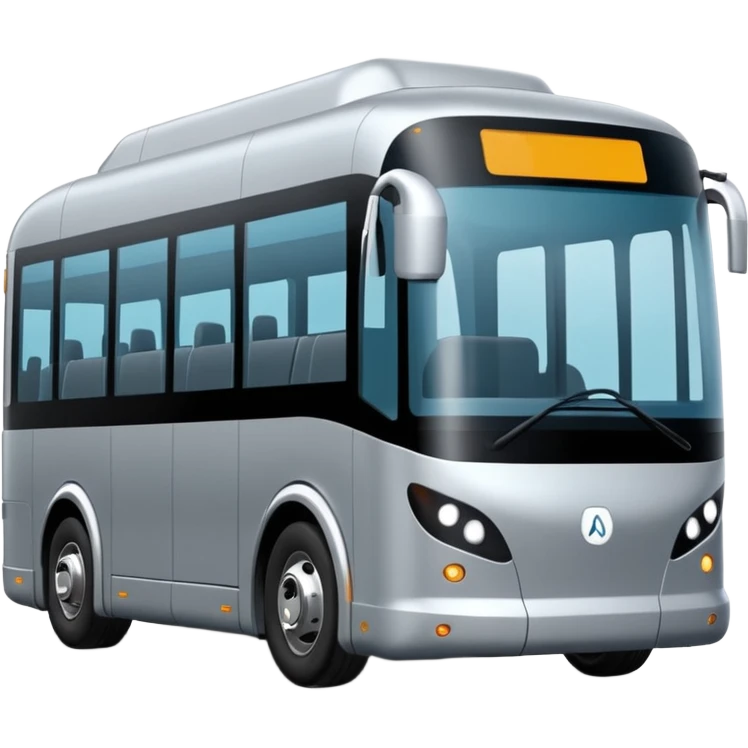 extra large gray Modern autonomous electric bus self driving emoji
