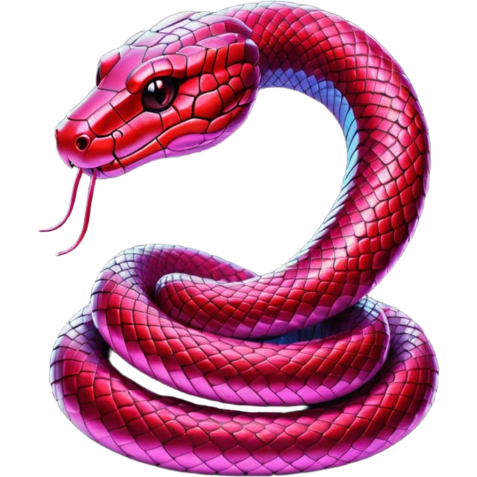 red glitter cyberpunk snake emoji