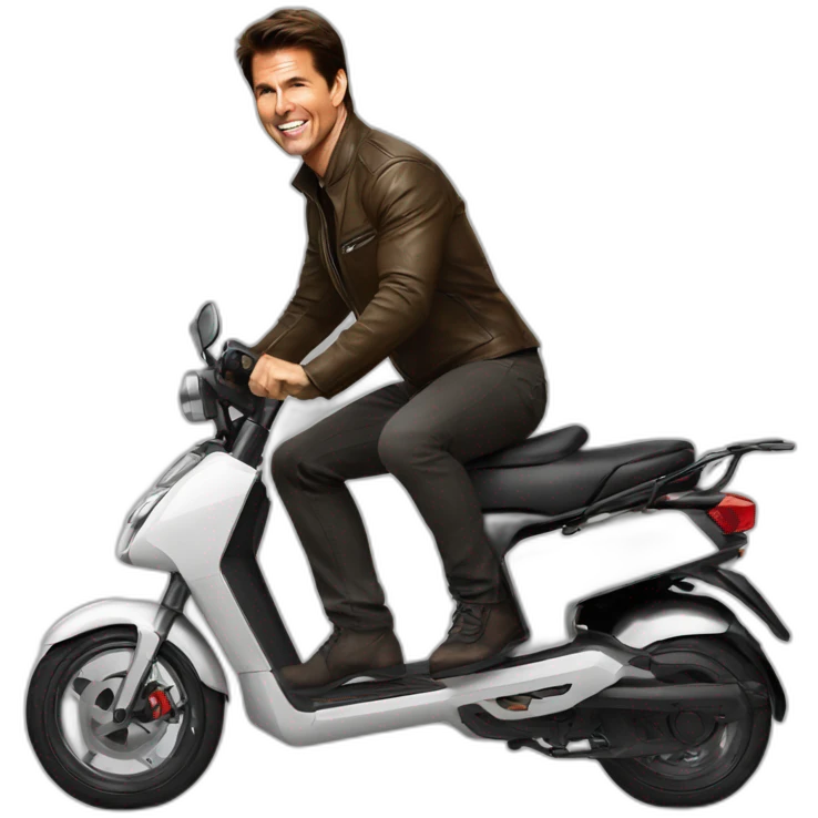 Tom Cruise lectric scooter  emoji