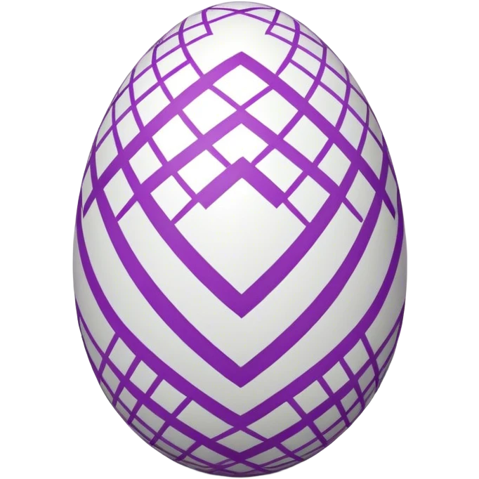 Easter egg, symmetry pattern emoji