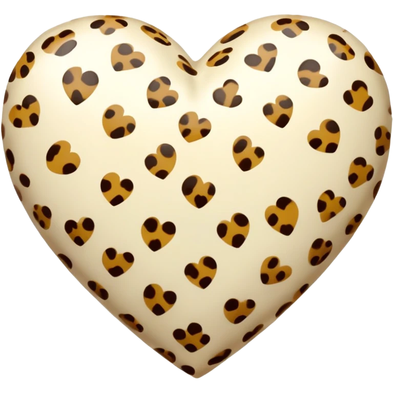 cream leopard heart emoji