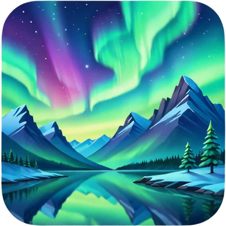 Northern Lights aesthetic scenery  emoji