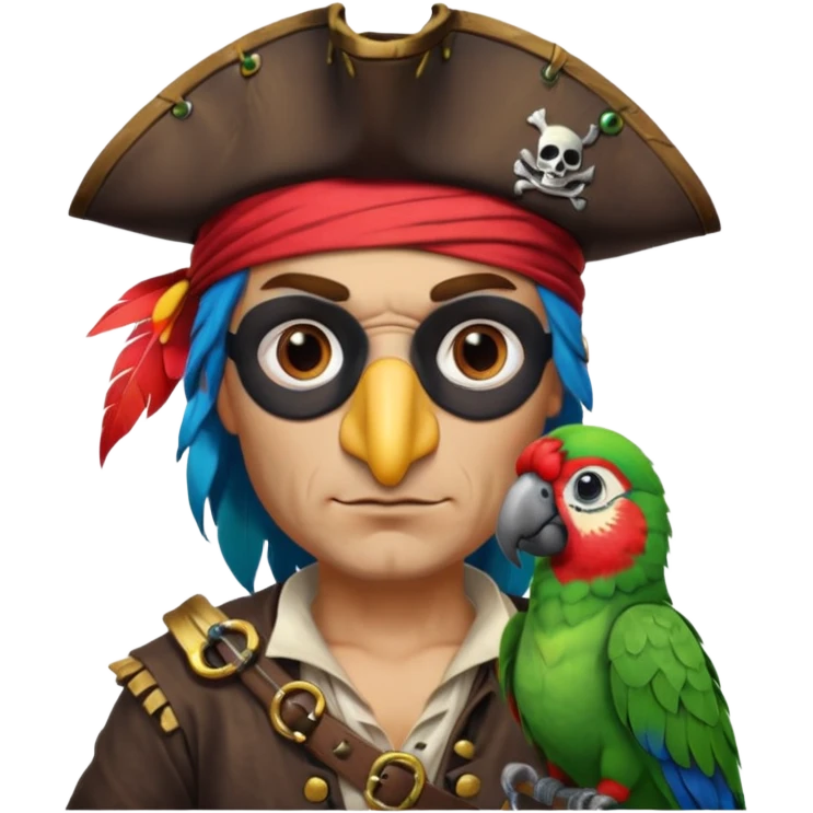 pirate and parrot emoji
