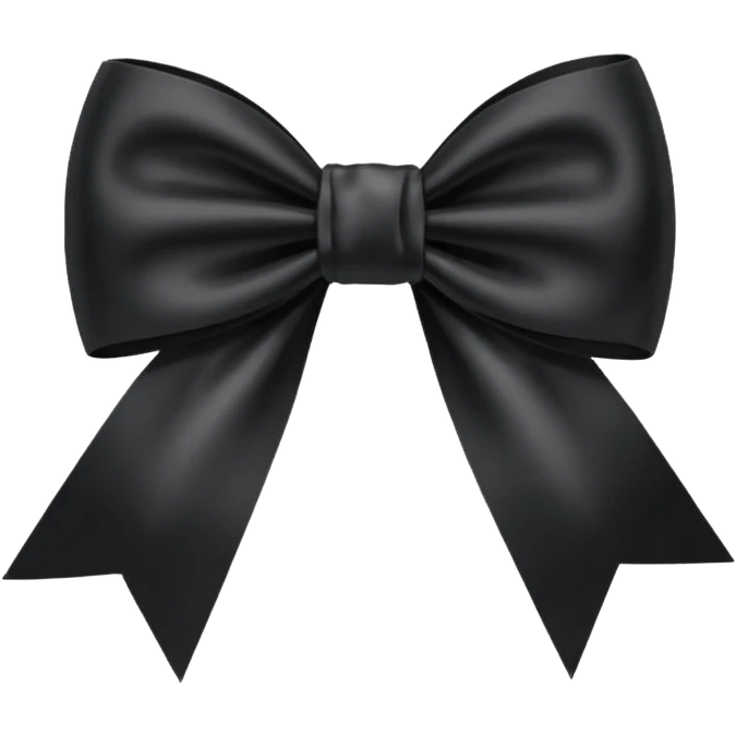 a black bow on a light pink background emoji