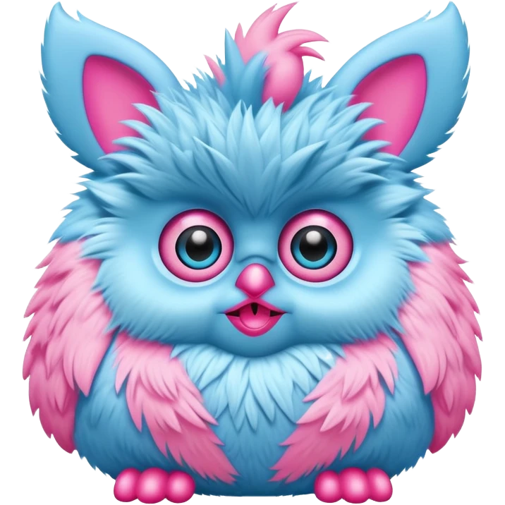 1st generation light blue and pink furby 1990’s emoji