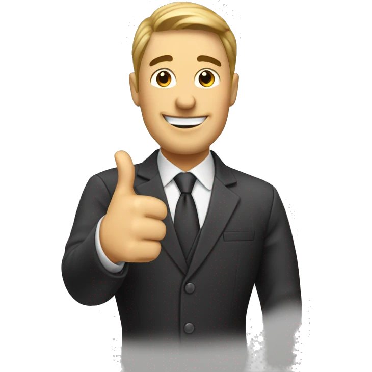 business guy giving us a thumbs up emoji