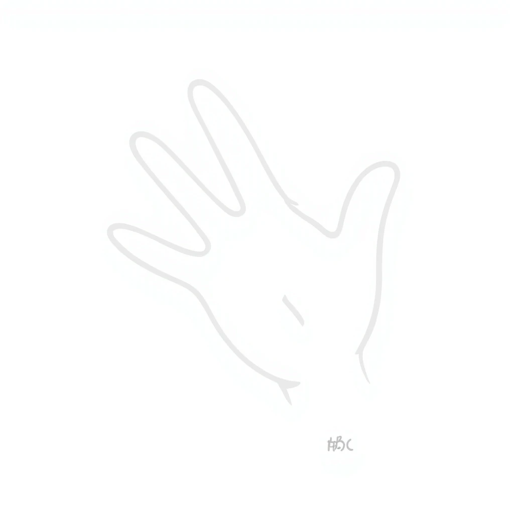 mano saludando, estilo doodle simple emoji