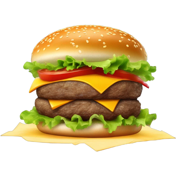Big happy burger emoji