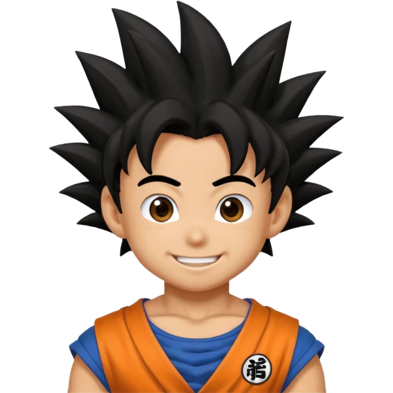 goku kid smiling from dragon ball emoji emoji