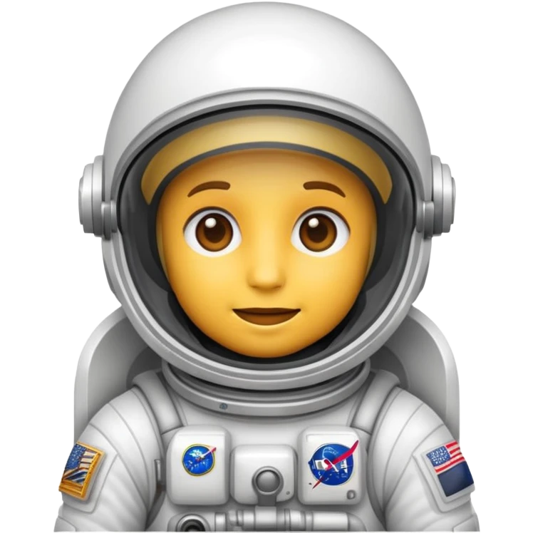 Emoji of an astronaut in iOs style emoji