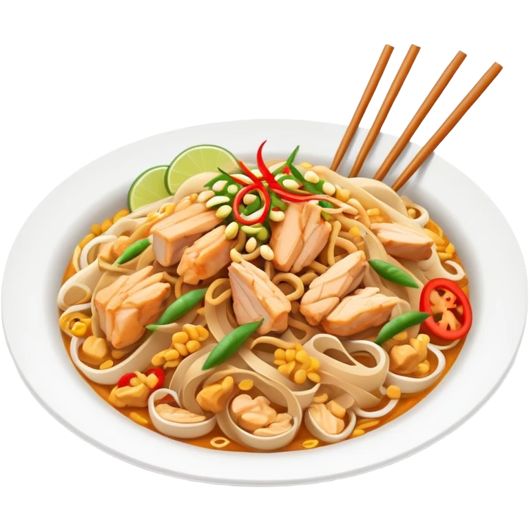 Simple Pad Thai chicken emoji