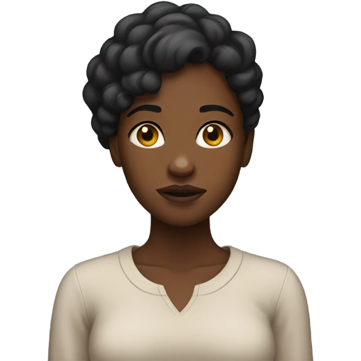 black girl sad emoji