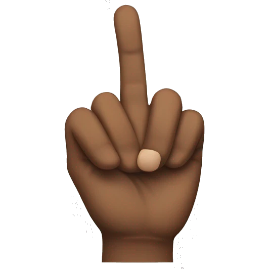 2 HANDS WITH 1 FINGER DOWN emoji