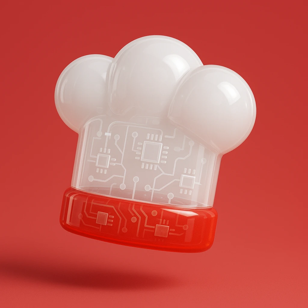 Chef hat white red background  emoji
