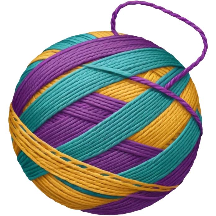 ball of knitting thread with tape emoji