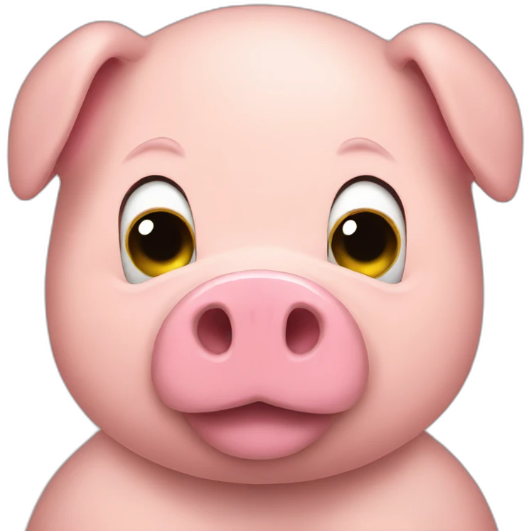 Wrestler pig emoji