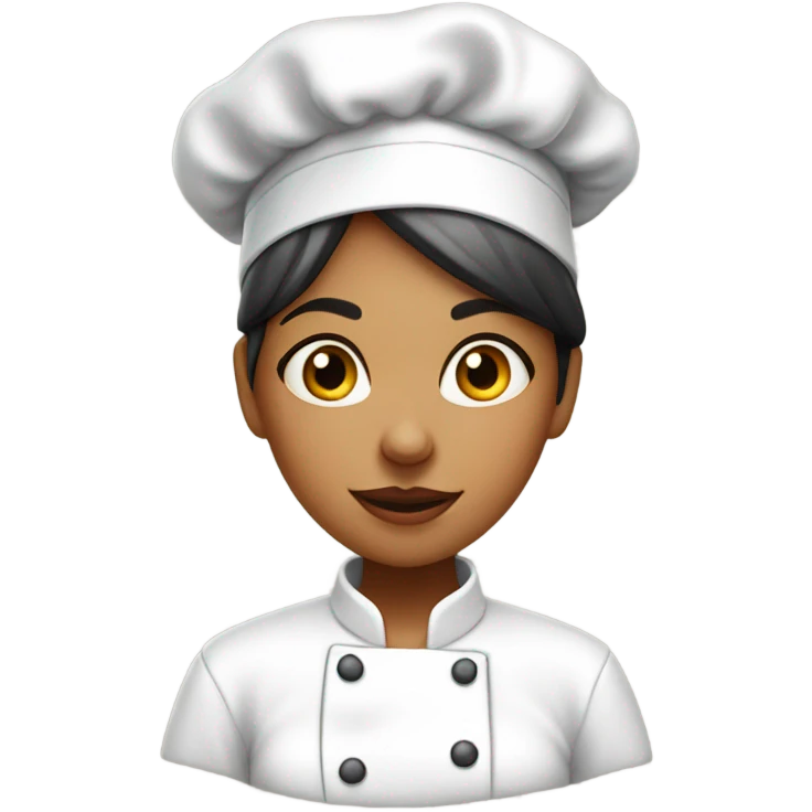 Female Chef kissing their fingertips emoji