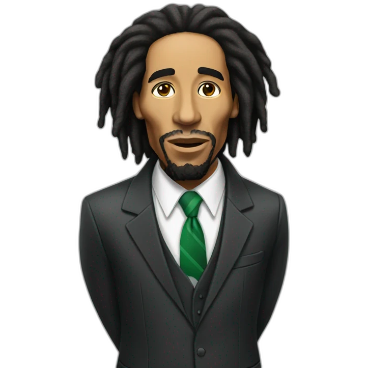 Bob marley as a Wall Street CEO emoji