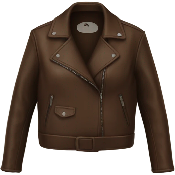 Brown oversize womens leather jacket  emoji